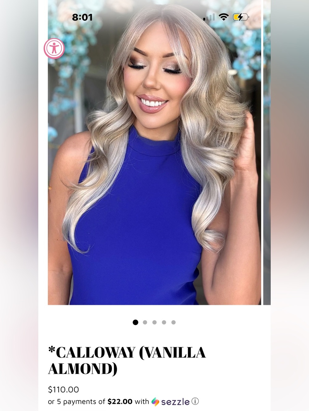 Calloway Vanilla Almond Long Wavy Lace Front Wig - Blonde